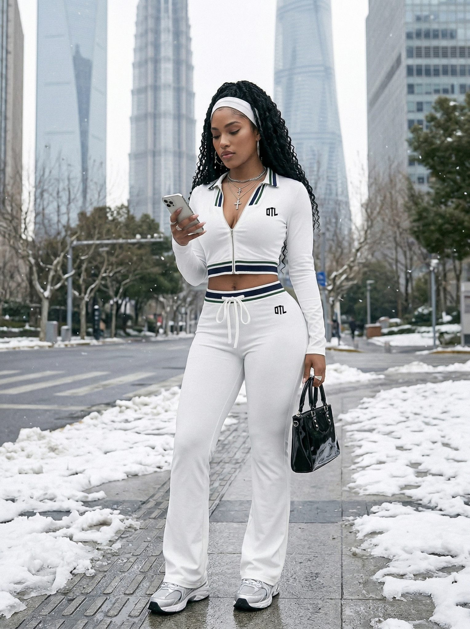 otl-x-fashionable-european-half-high-zipper-short-cropped-top-tight-fitting-casual
